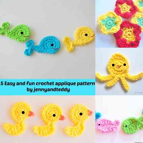 5 Easy And Fun Crochet Applique Patterns