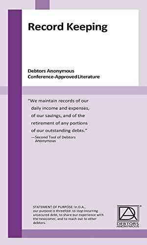 Record Keeping: Debtors Anonymous Conference Approved Literature