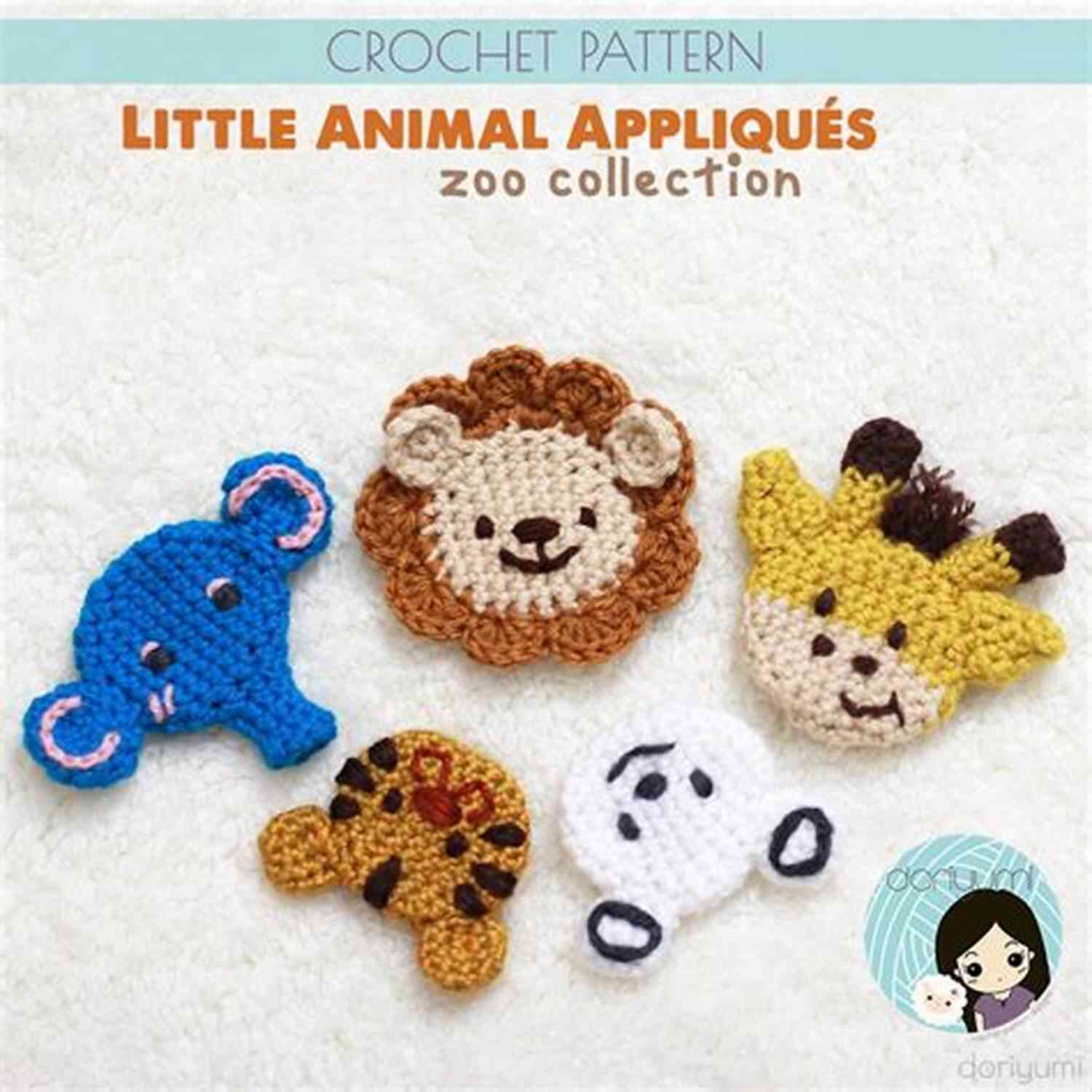 Collection Of Adorable Crochet Animal Appliques 5 Easy And Fun Crochet Applique Patterns