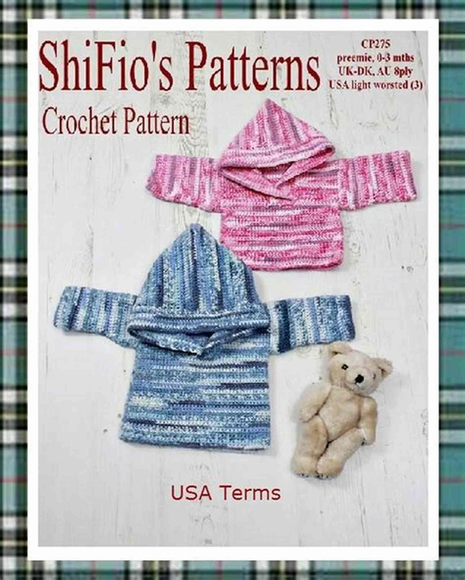 Crochet Pattern CP275 Baby Hooded Jumper Preemie 3mths UK Terminology Crochet Pattern CP275 Baby Hooded Jumper Preemie 0 3mths UK Terminology