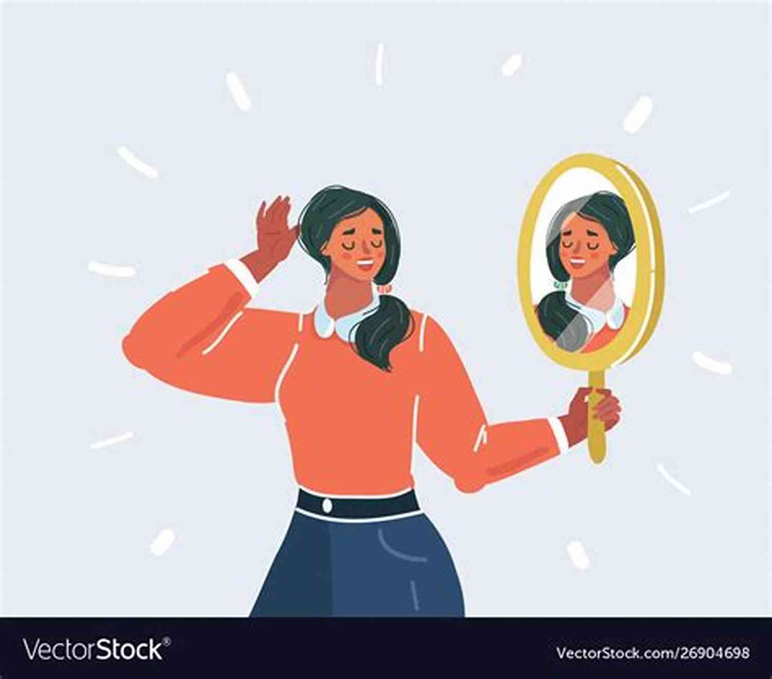 Illustration Of A Person Looking Into A Mirror Early Recovery: Poems From An Alcoholic