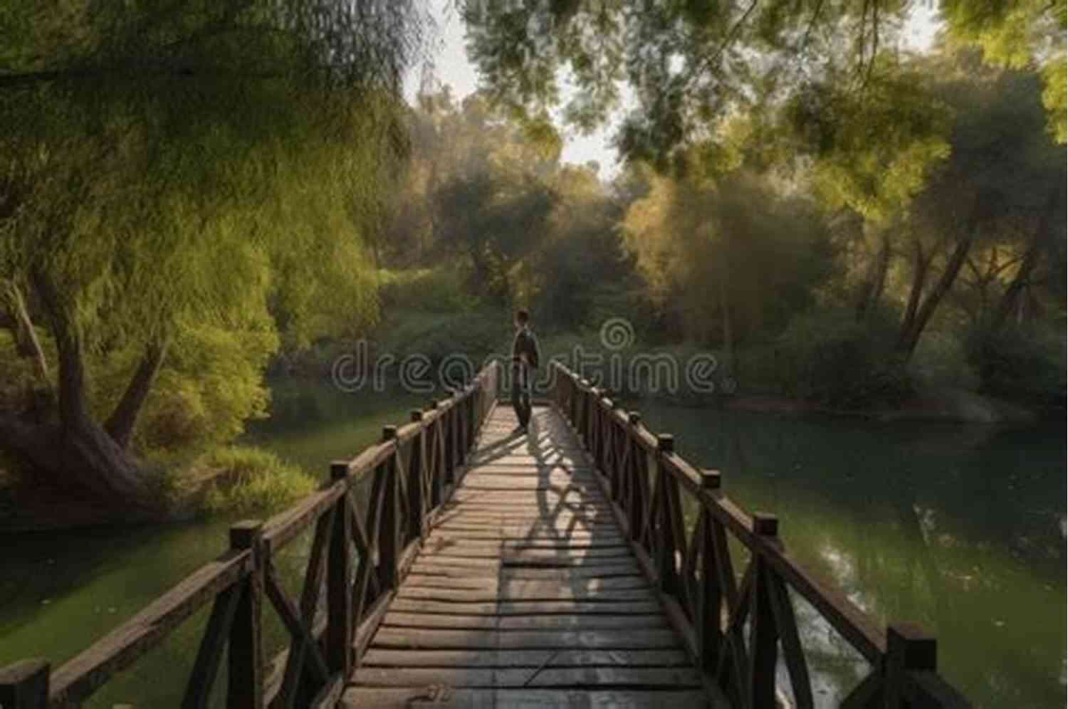 Illustration Of A Person Walking On A Serene Bridge Early Recovery: Poems From An Alcoholic