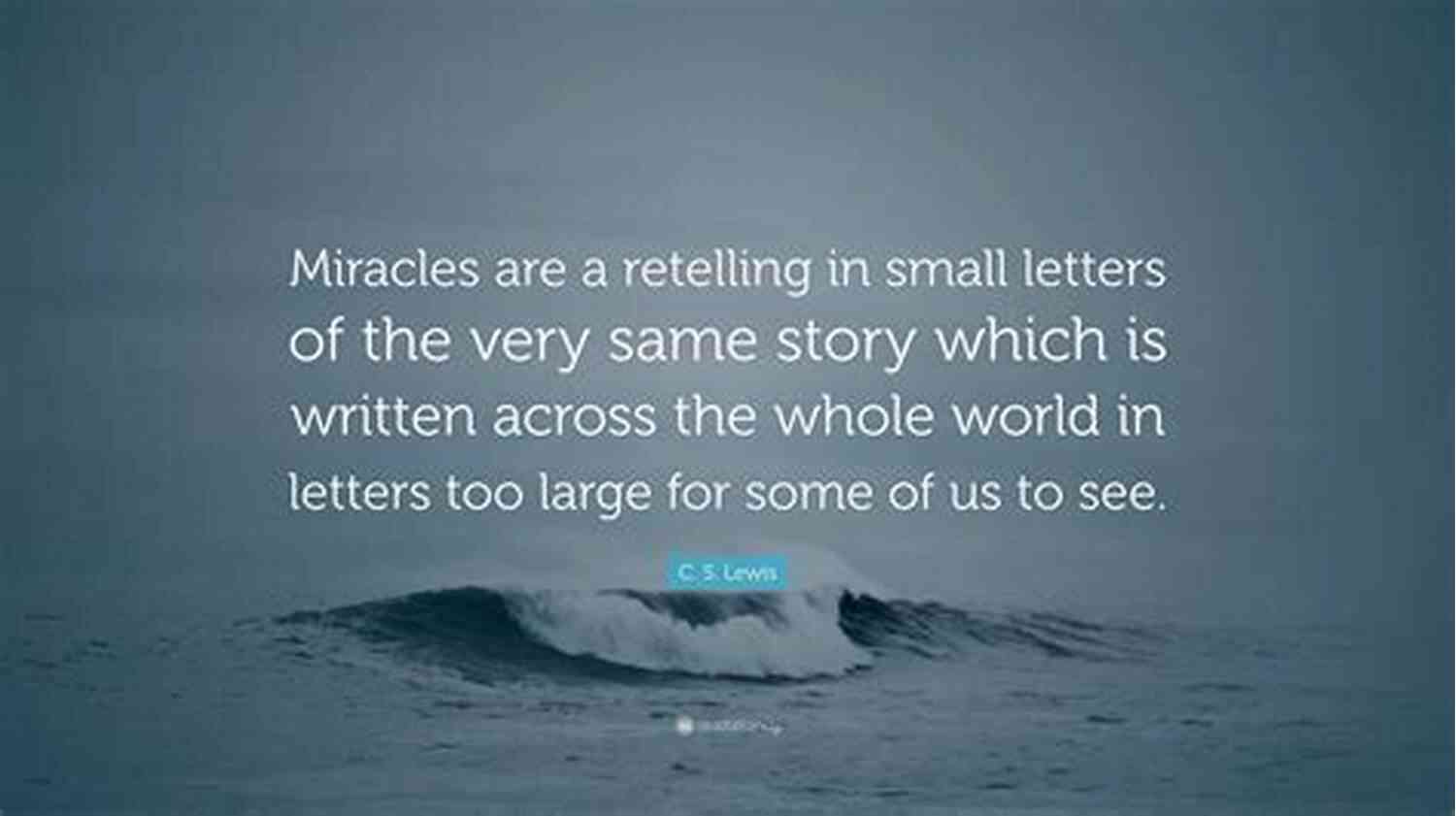 Miracles Of C.S. Lewis Miracles C S Lewis