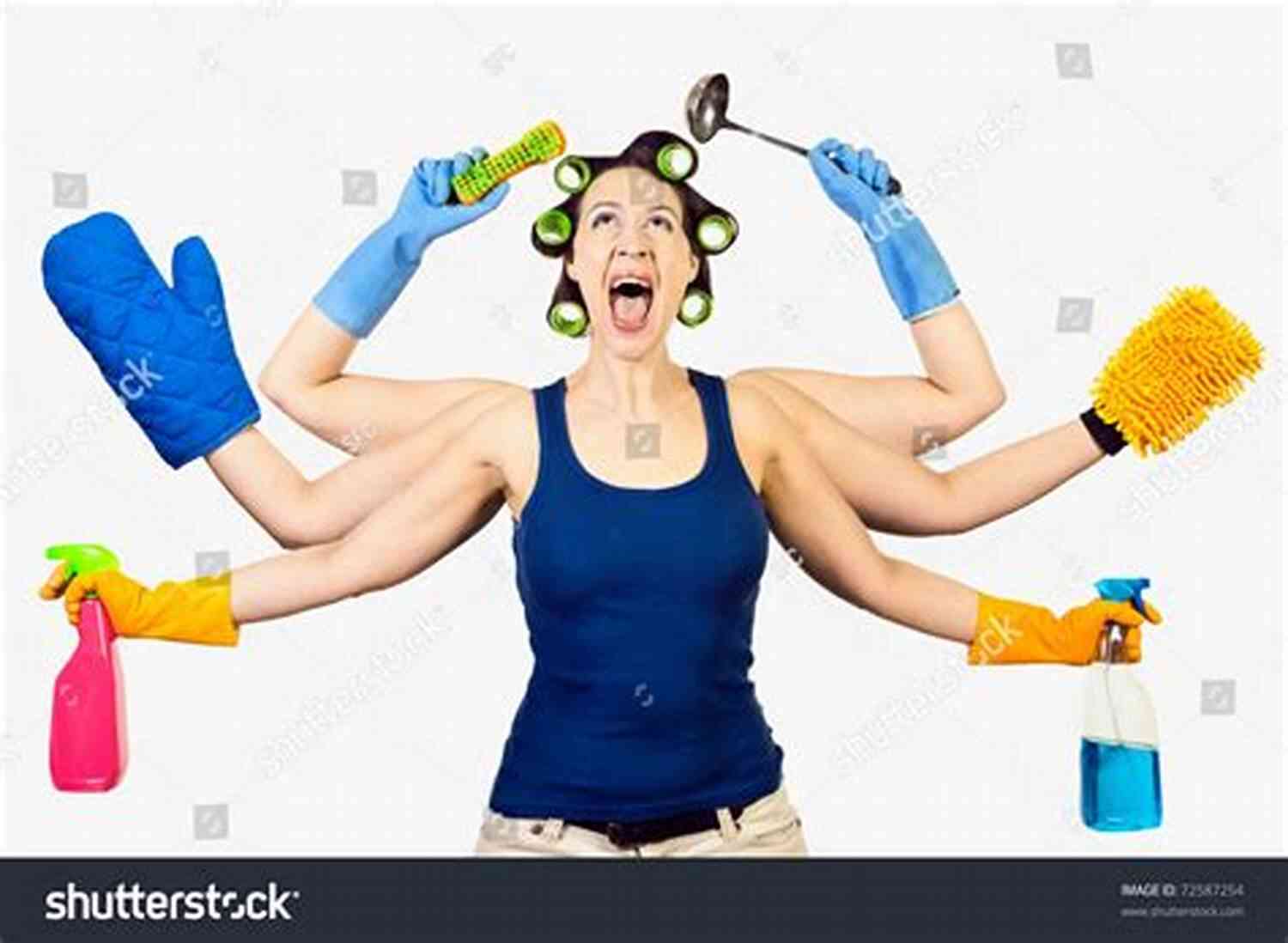 Woman Multitasking And Maintaining A Clean House While Drowning With Household Chores How To Keep House While Drowning: A Gentle Approach To Cleaning And Organizing
